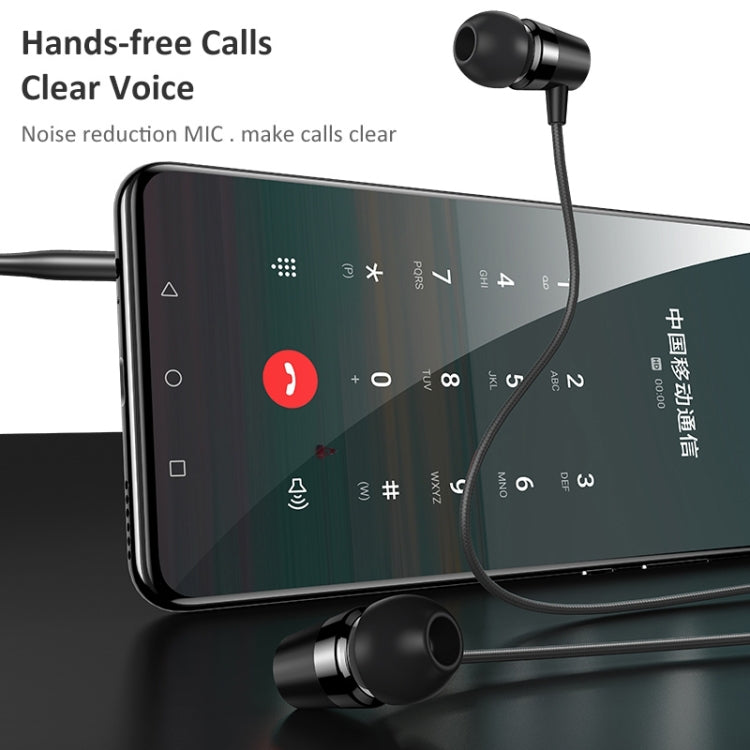 30 PCS USAMS EP-42 3.5mm Plating Metal In-ear Wired Earphone, Length: 1.2m, Test Tube Packaging, Test Tube Packaging